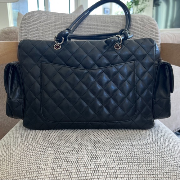 Calfskin Quilted Large Cambon Multipocket Reporter Black - Picture 2 of 16